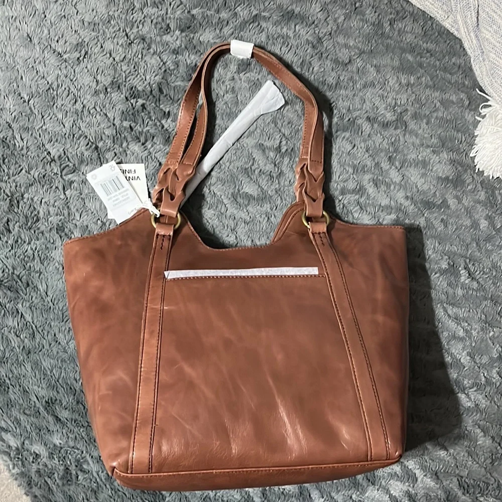 NWT The Sak Collective Sierra Leather Shopper in Teak Leaf - Picture 7 of 12
